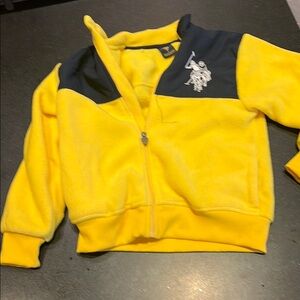 Yellow and Black Kids Fleece Jacket